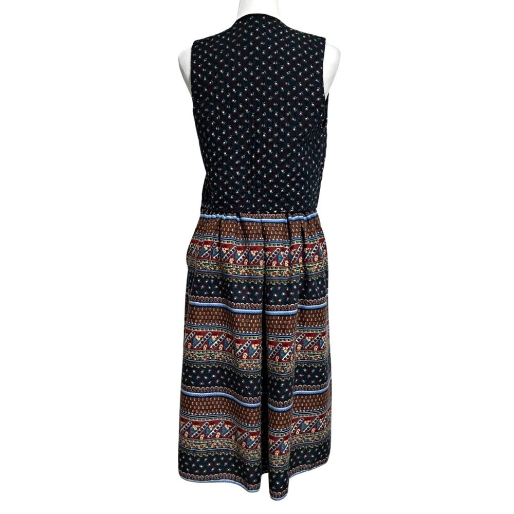 VTG St Michael UK 12L Quilted Floral Bolero & Boho Ethnic Print Skirt Set M&S Ma - Picture 7 of 12